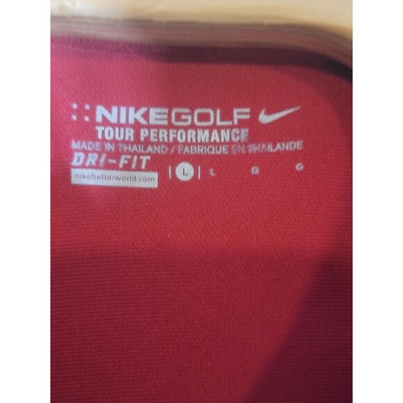 Nike‎ Golf Tour Performance Dri Fit Polo Shirt Maroon Size Large Short Sleeve - Picture 5 of 5